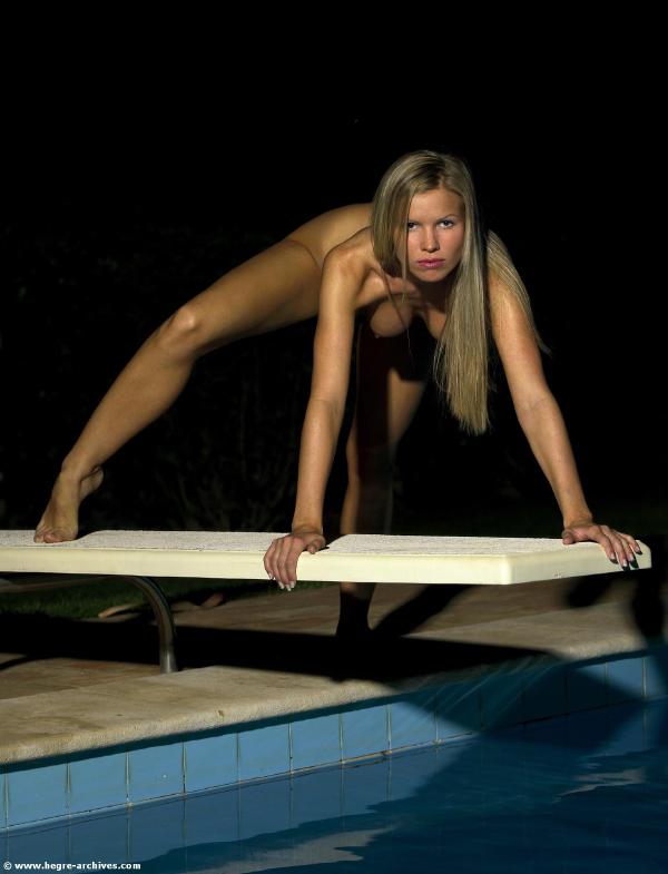 Marketa on the diving board #47